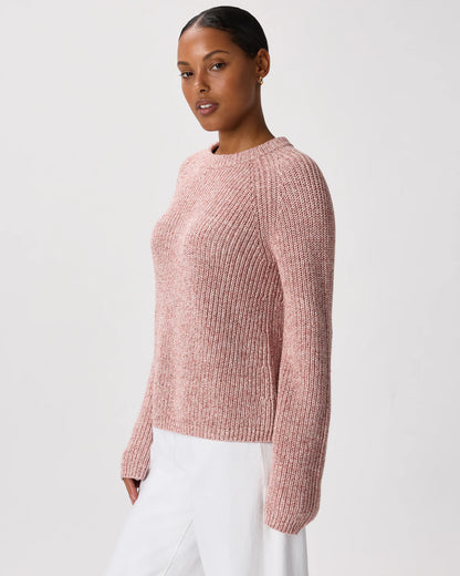 100% Organic Cotton Fisherman Crew Sweater - XS / Sapphire Blue