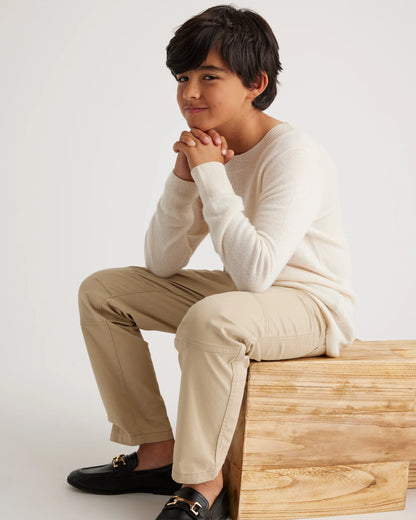 Washable Cashmere Crewneck Sweater - 6 / Heather Grey