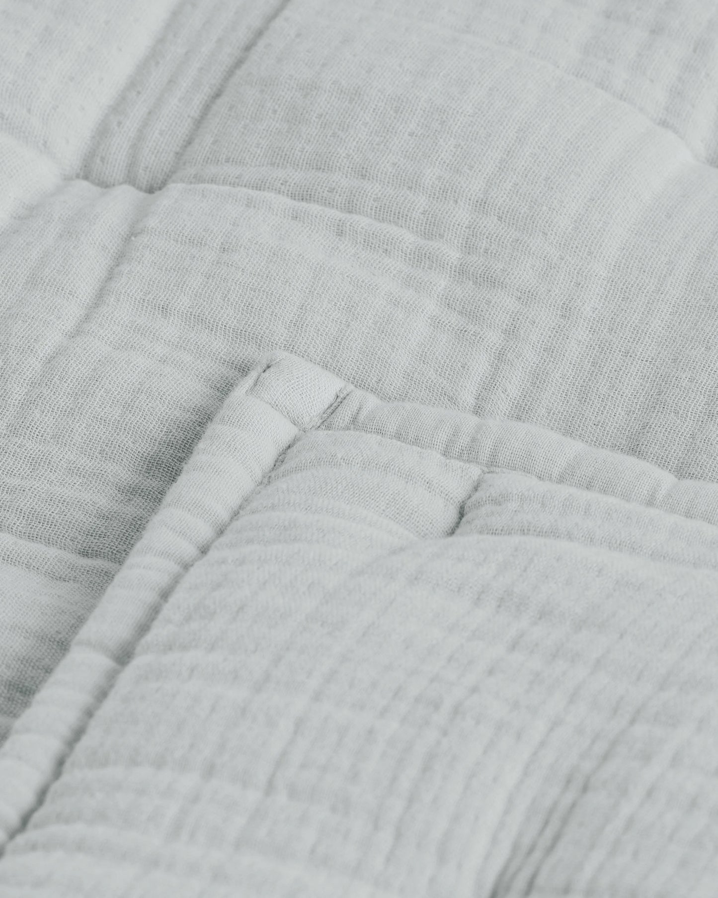 Organic Cotton Gauze Toddler Quilt - One Size / White