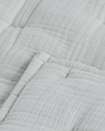 Organic Cotton Gauze Toddler Quilt - One Size / White