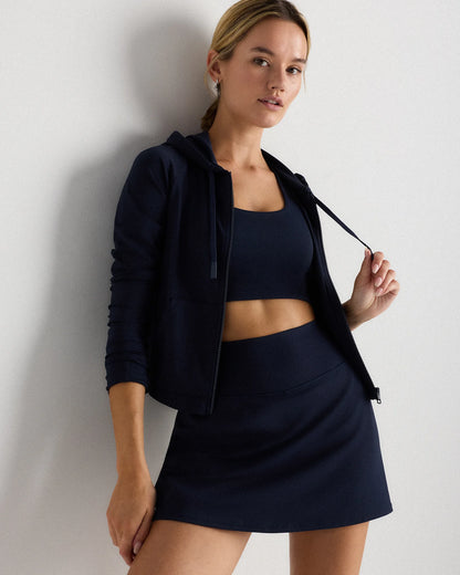 Ultra-Form Hooded Crop Jacket - XS / Black