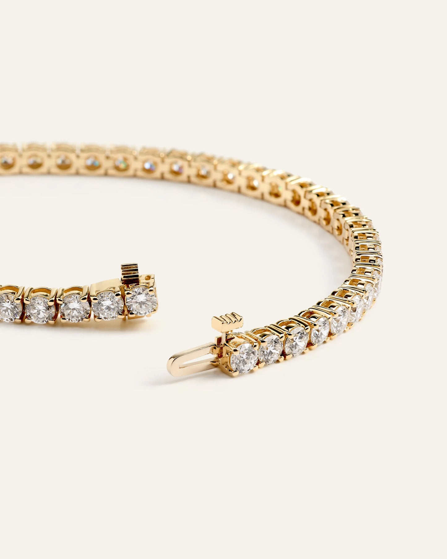 14K Gold Lab Grown Diamond Tennis Bracelet - 7ctw - 6.5" / Yellow Gold