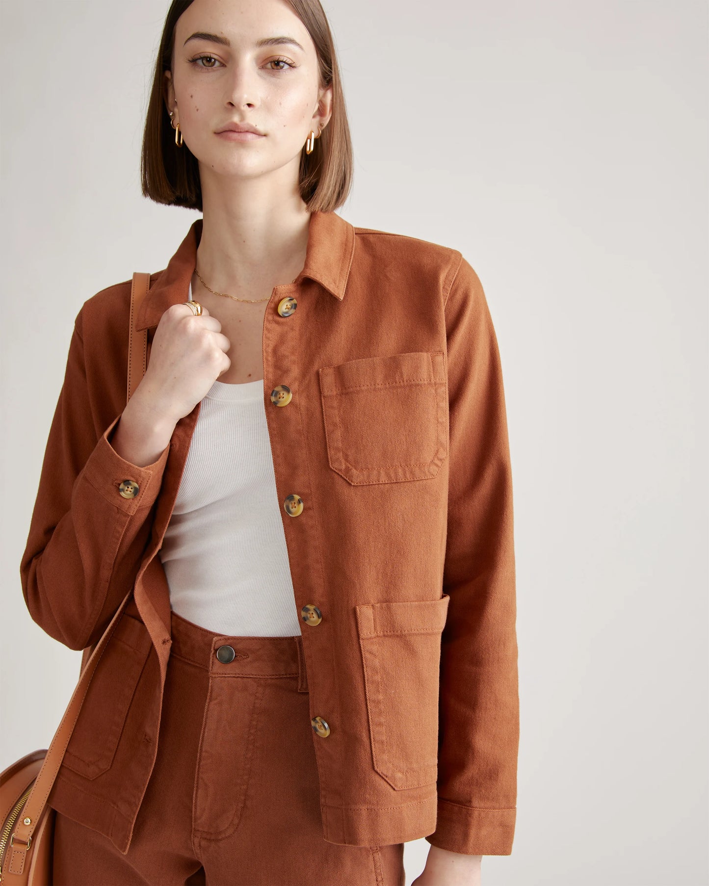 Organic Comfort Stretch Chore Jacket - XS / Vanilla