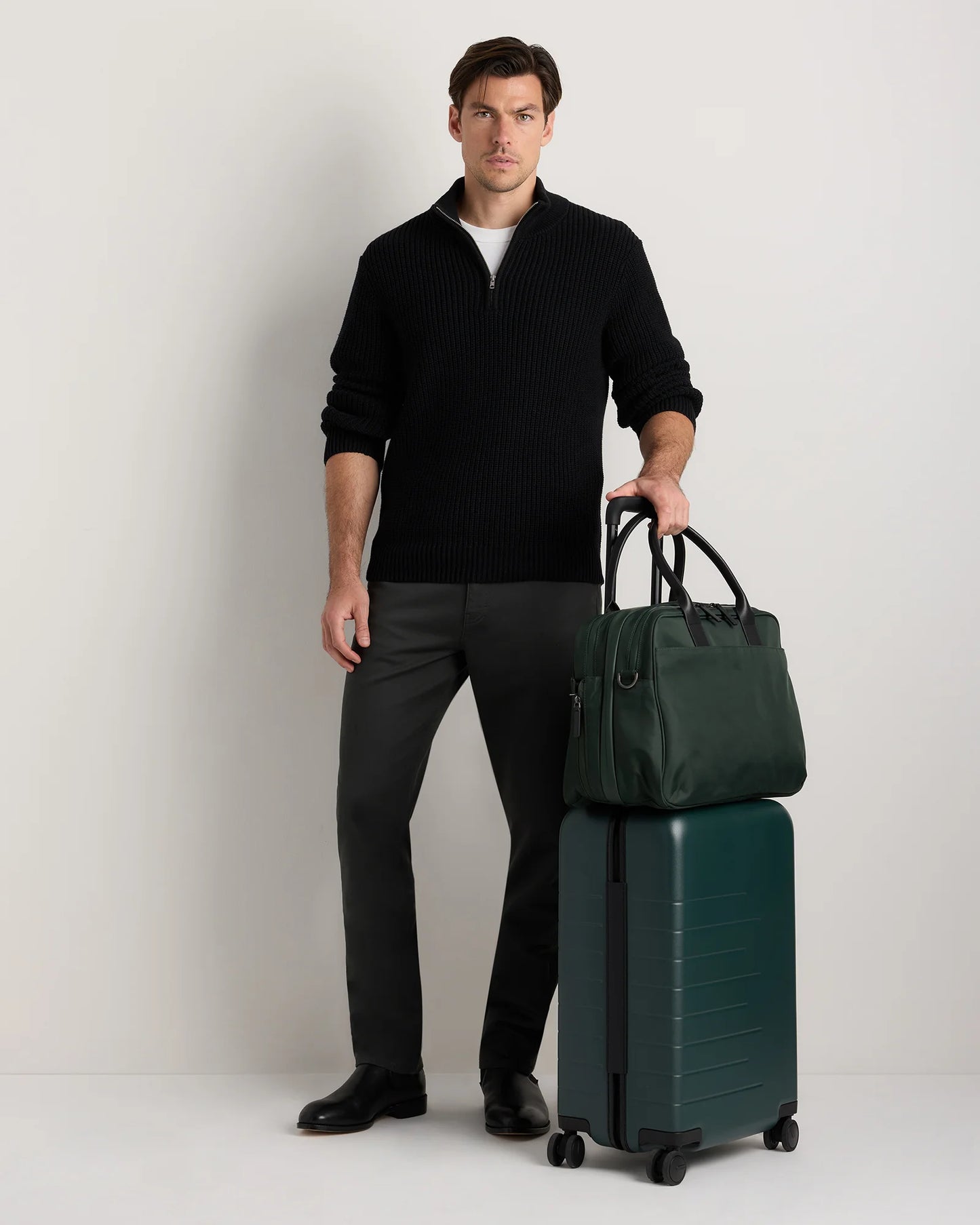 Voyage Nylon Split Travel Bag - One Size / Dark Green