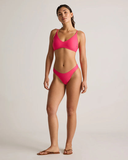 Italian High-Leg Bikini Bottom - XS / Mocha Midi Dot