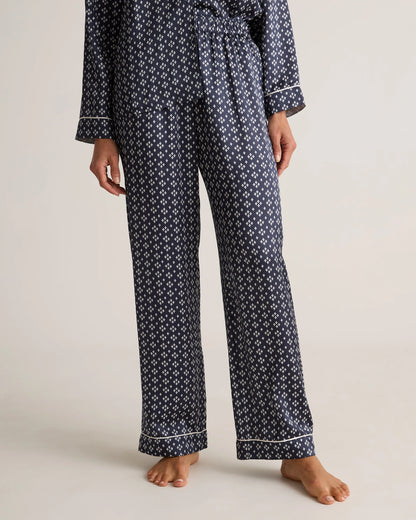 100% Washable Silk Satin Pajama Pant - XS / Toasted Almond