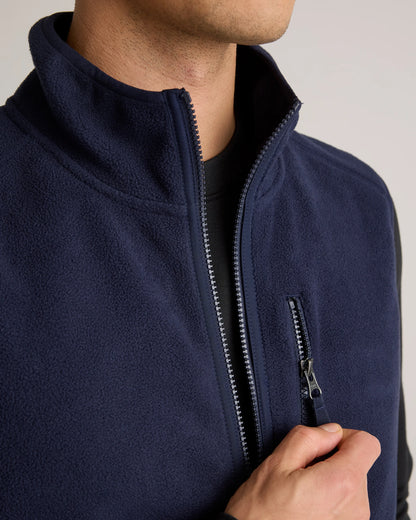 Polar Fleece Full-Zip Vest - S / Gravel
