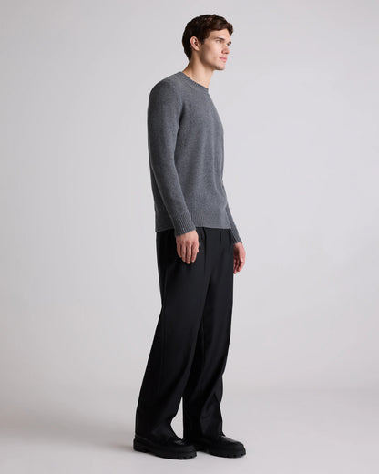 Luxe Baby Cashmere Crewneck Sweater - S / Heather Pewter