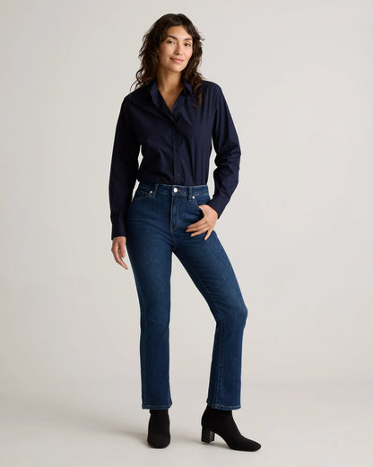 Bella Stretch Kick Flare Jeans - 24 / Deep Rinse