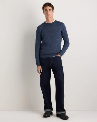 Alpaca-Wool Crewneck Sweater - S / Natural