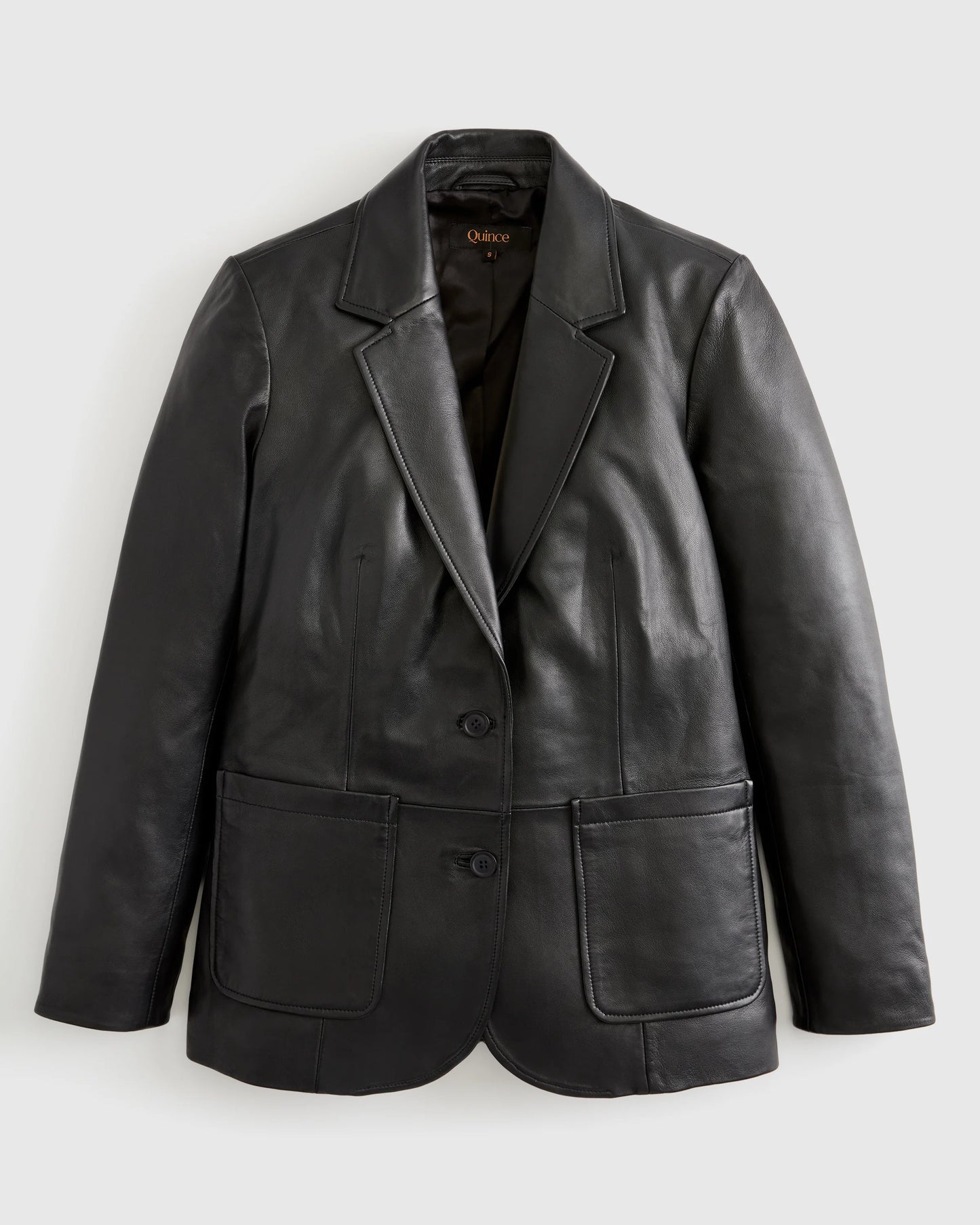 100% Leather Blazer - XS / Rich Brown