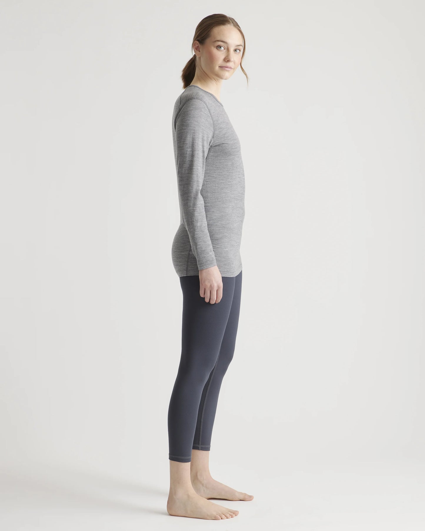 100% Merino Wool All-Season Long Sleeve Base Layer - XS / Black