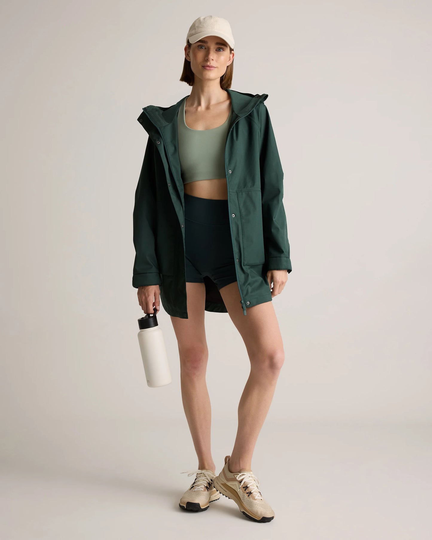 Weather Proof Oversized Rain Jacket - XS / Tea Green