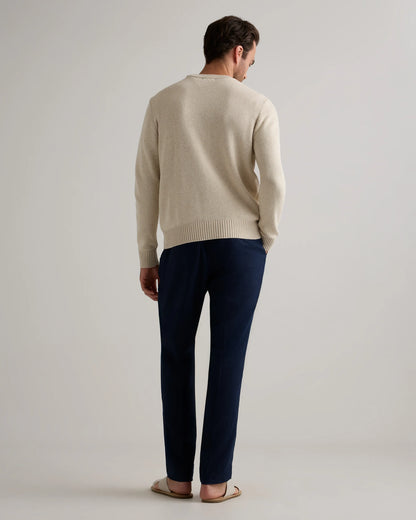 100% Organic Cotton Flag Sweater - S / Speckled Beige Flag