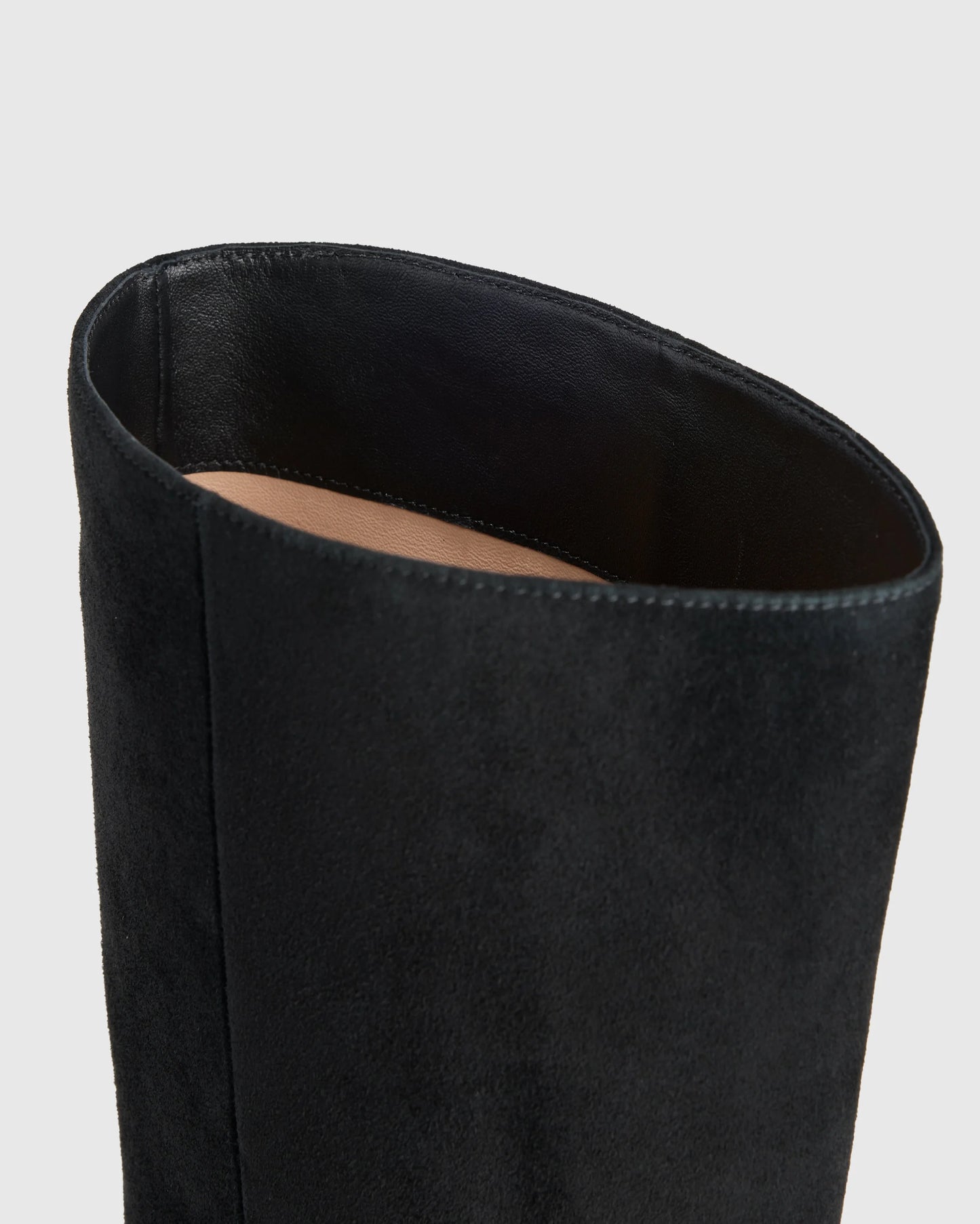 Italian Suede Block Heel Boots - 5 / Espresso Brown