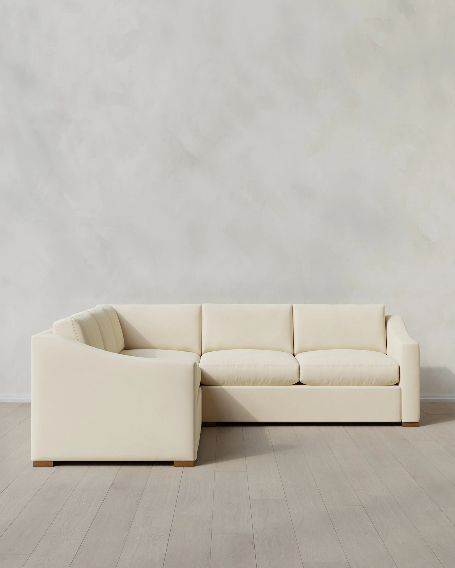 Hollis Slope Arm L Sectional in Performance Velvet - 110x110 / Gunmetal