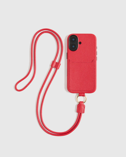 Italian Leather Phone Crossbody Case - 17 / Black