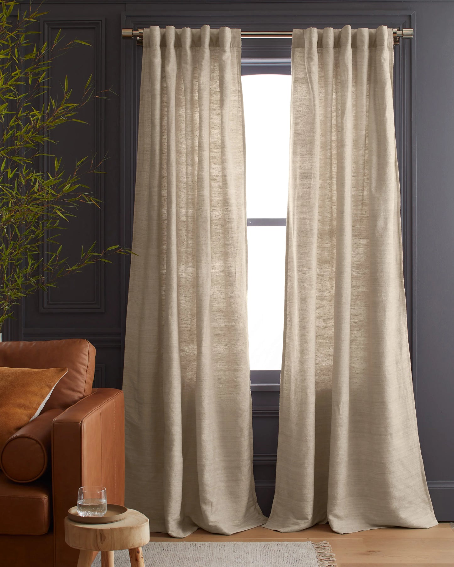 Raw Silk Curtain - Single Panel - 48x84 / Ivory