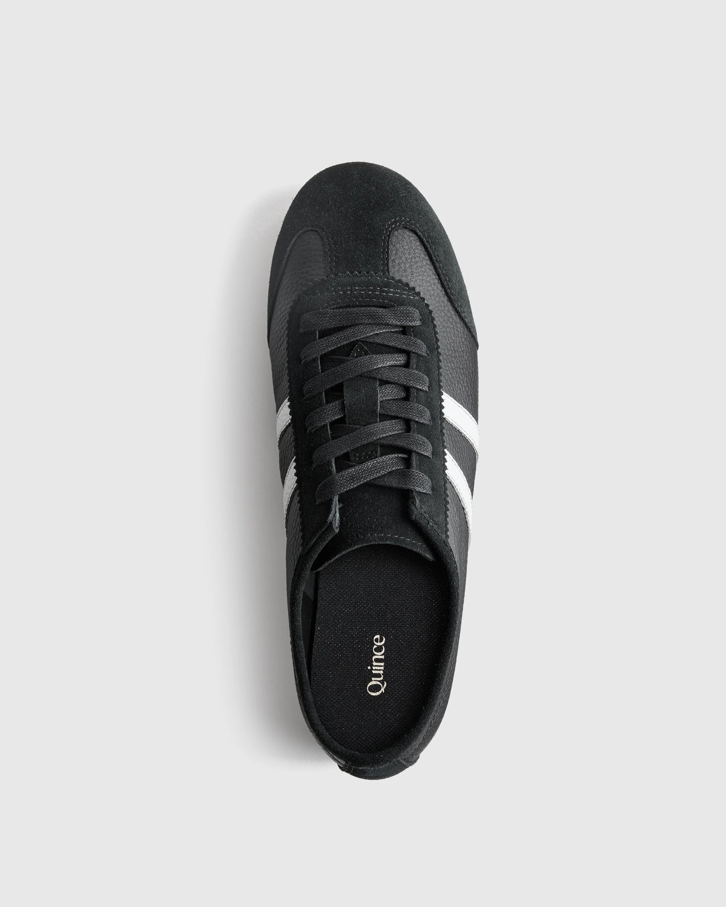 Italian Leather & Suede Low Profile Sneaker - 5 / Electric Blue