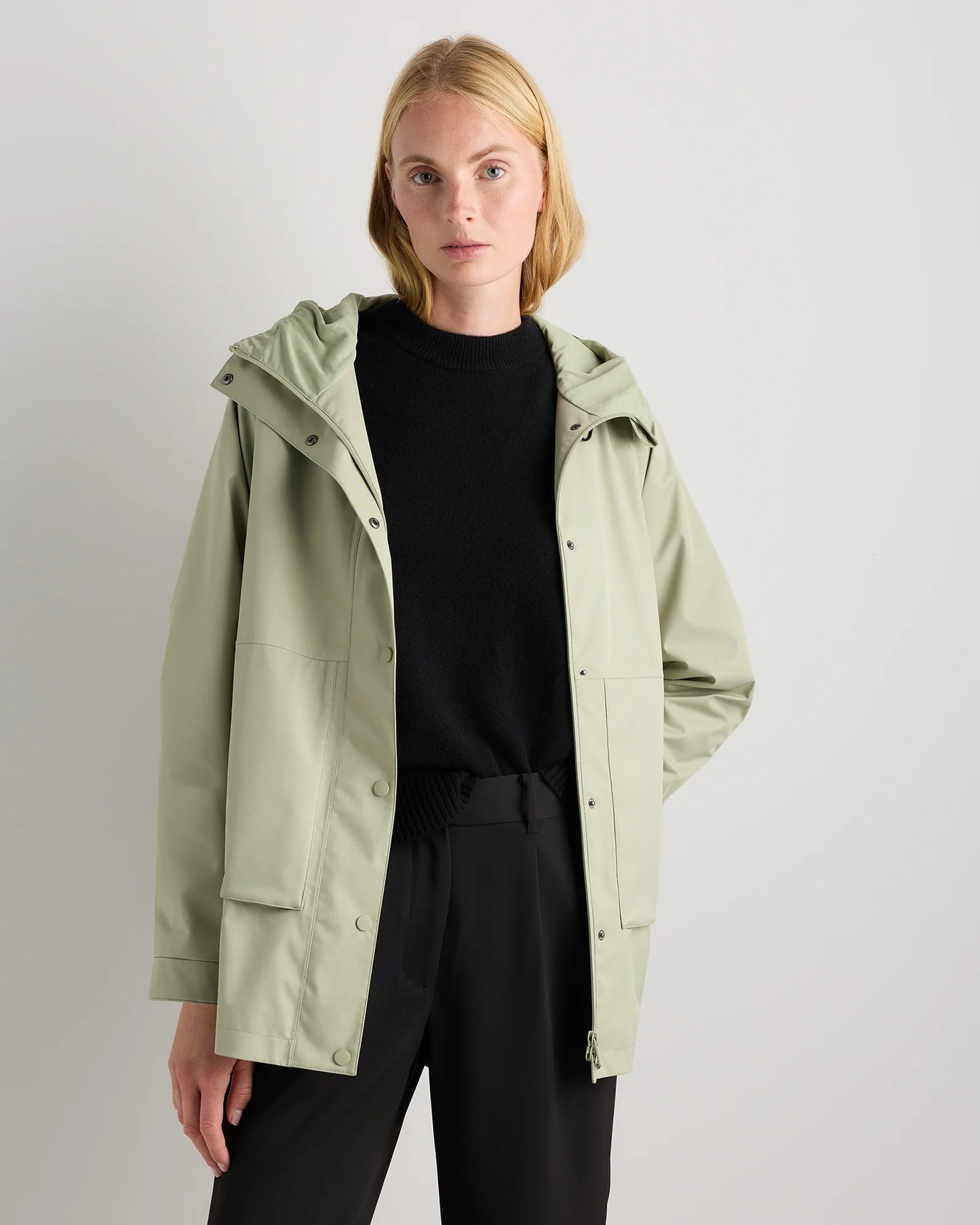Weather Proof Oversized Rain Jacket - XS / Tea Green