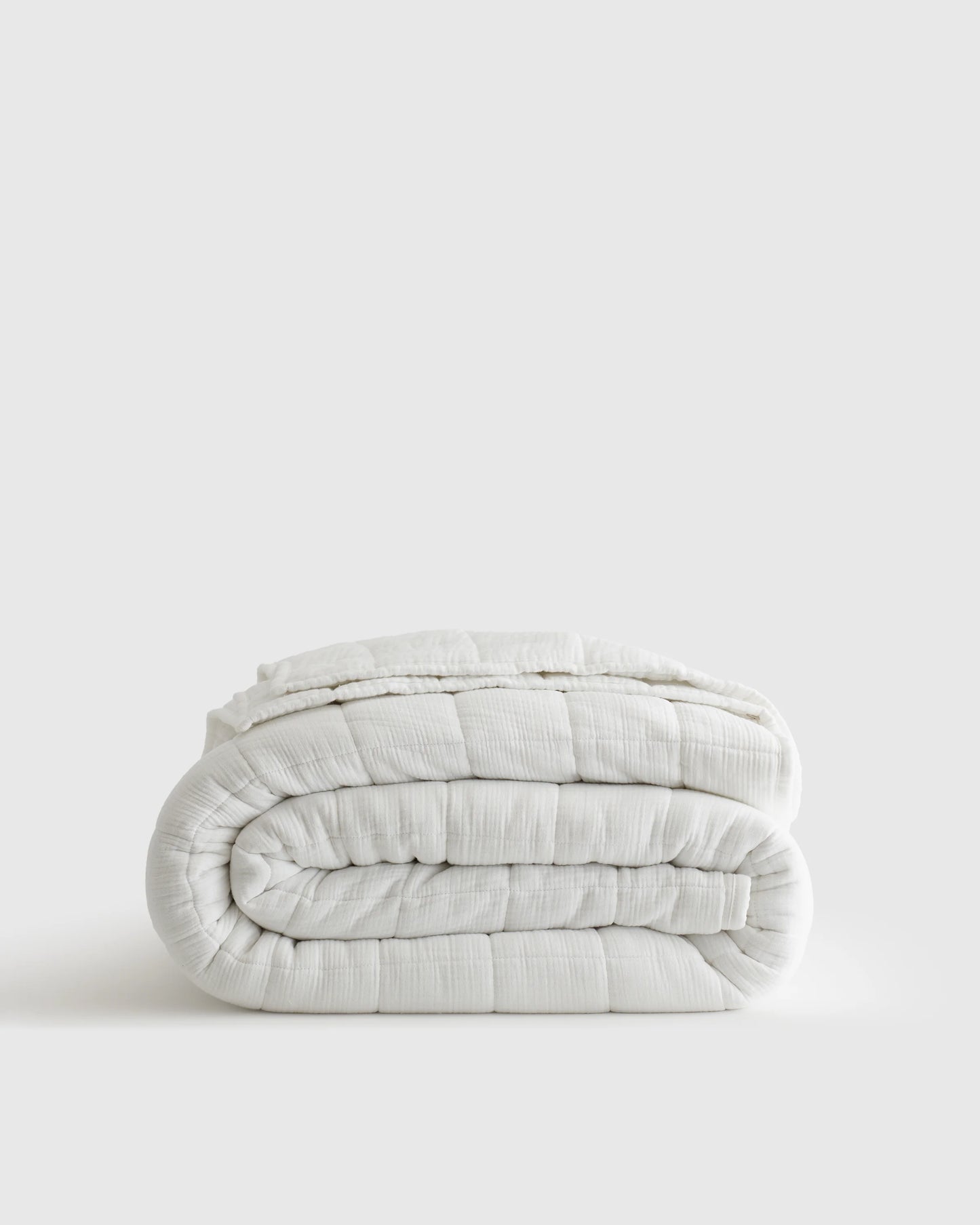 Organic Cotton Gauze Box Quilt - Twin / Mineral