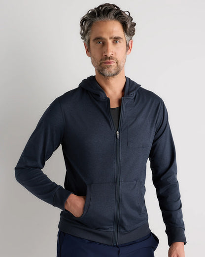 Flowknit Performance Full-Zip Chest Pocket Hoodie - XS / Heather Deep Navy