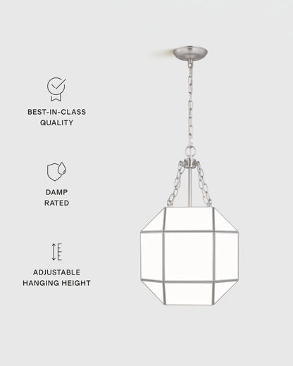 Geometric Steel Lantern Light - Small / Silver