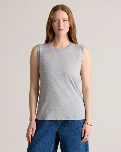 Cotton Modal Muscle Tank - XS / White