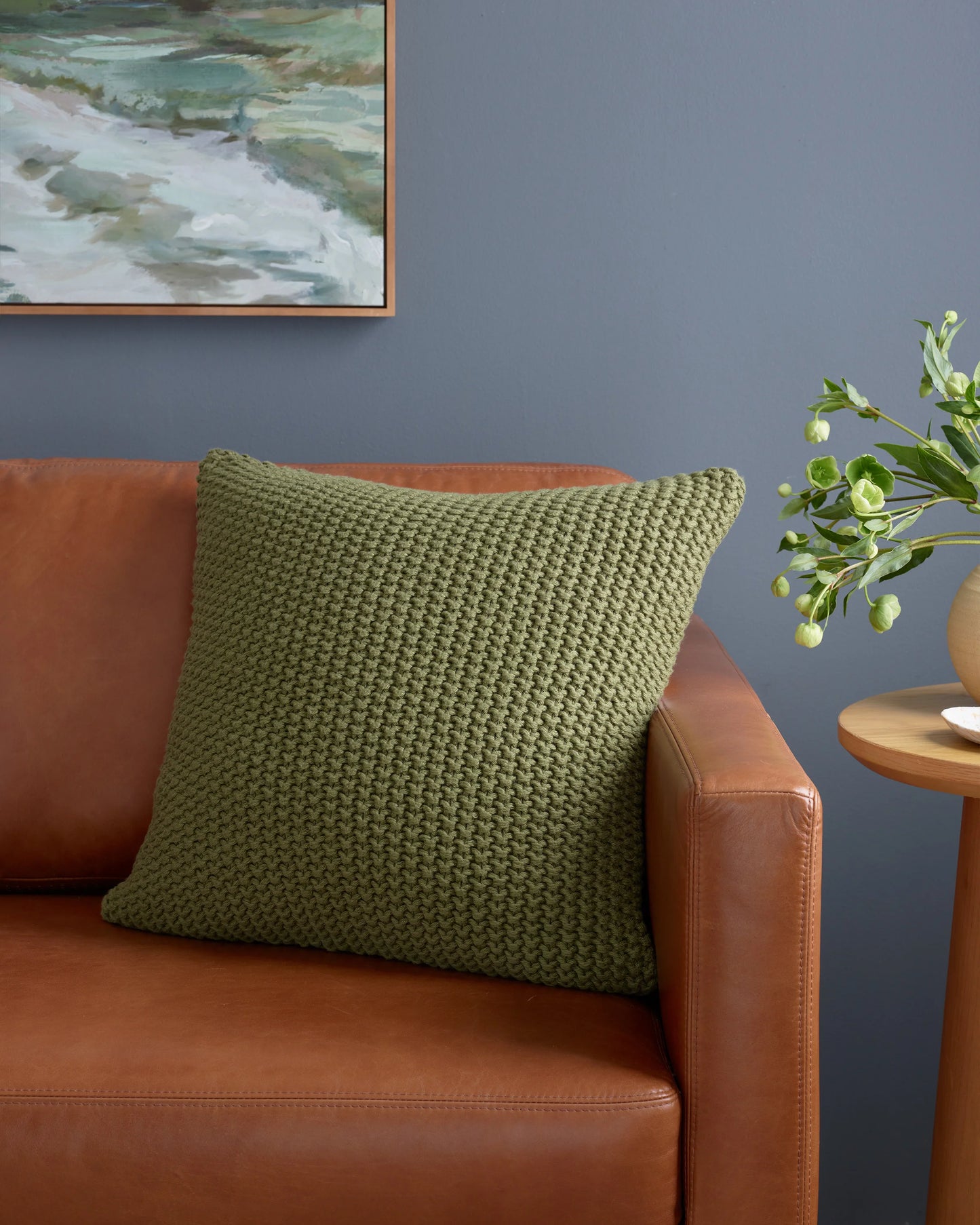Cotton Fisherman Pillow Cover - 20x20 / Fig