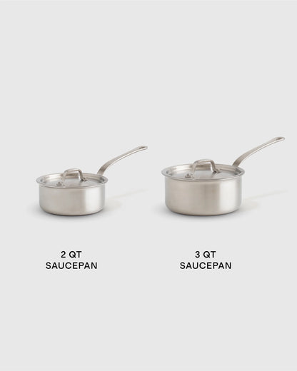 5-Ply Stainless Steel Saucepan - 2 QT / No Color