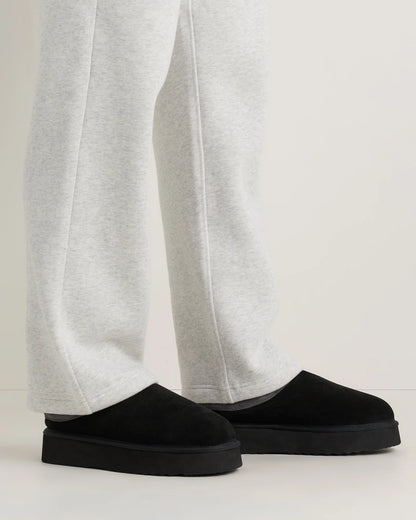 Australian Shearling Platform Clog Slipper - 5 / Pecan