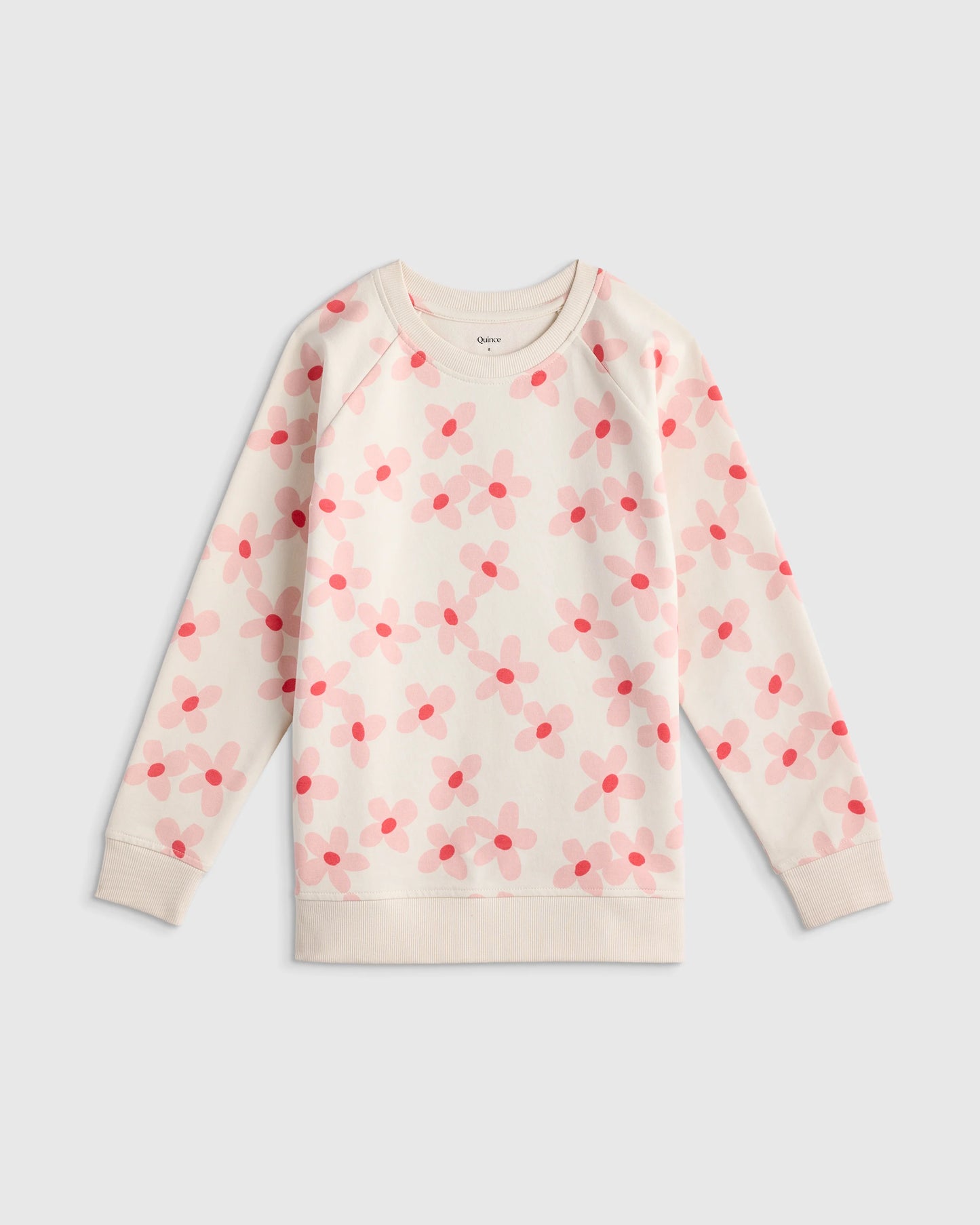 Organic Cotton French Terry Crew Neck Sweatshirt - 6 / Heart Graphic