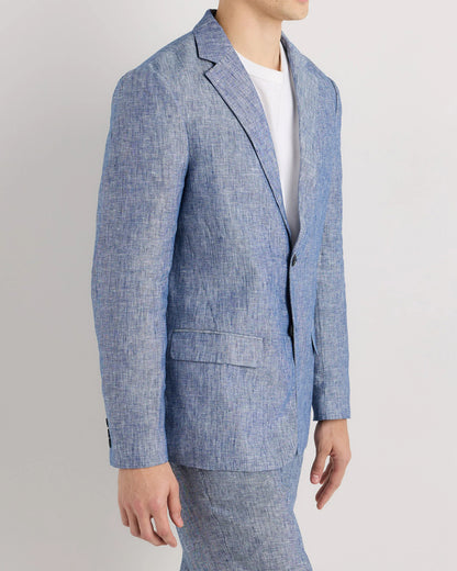 100% European Linen Blazer - XS / French Blue