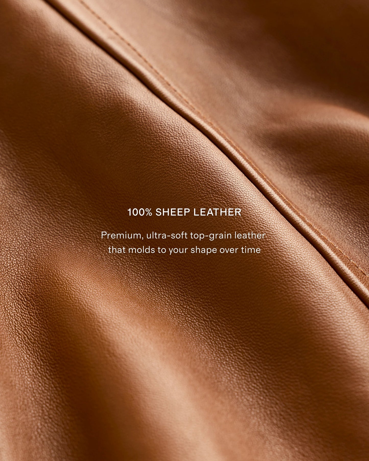 100% Leather Motorcycle Jacket - XS / Cognac