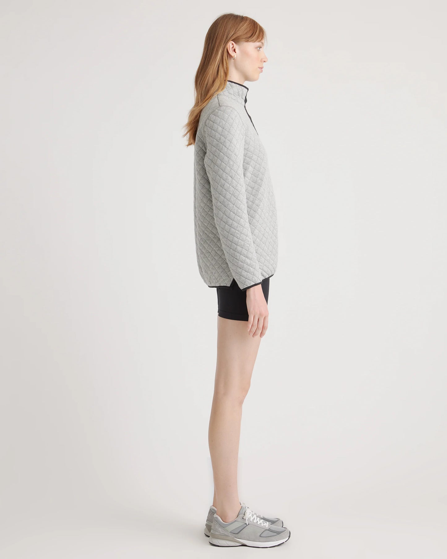 Reversible Quilted Pullover - XS / Charcoal/Grey