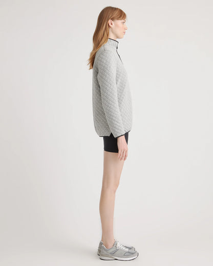 Reversible Quilted Pullover - XS / Charcoal/Grey