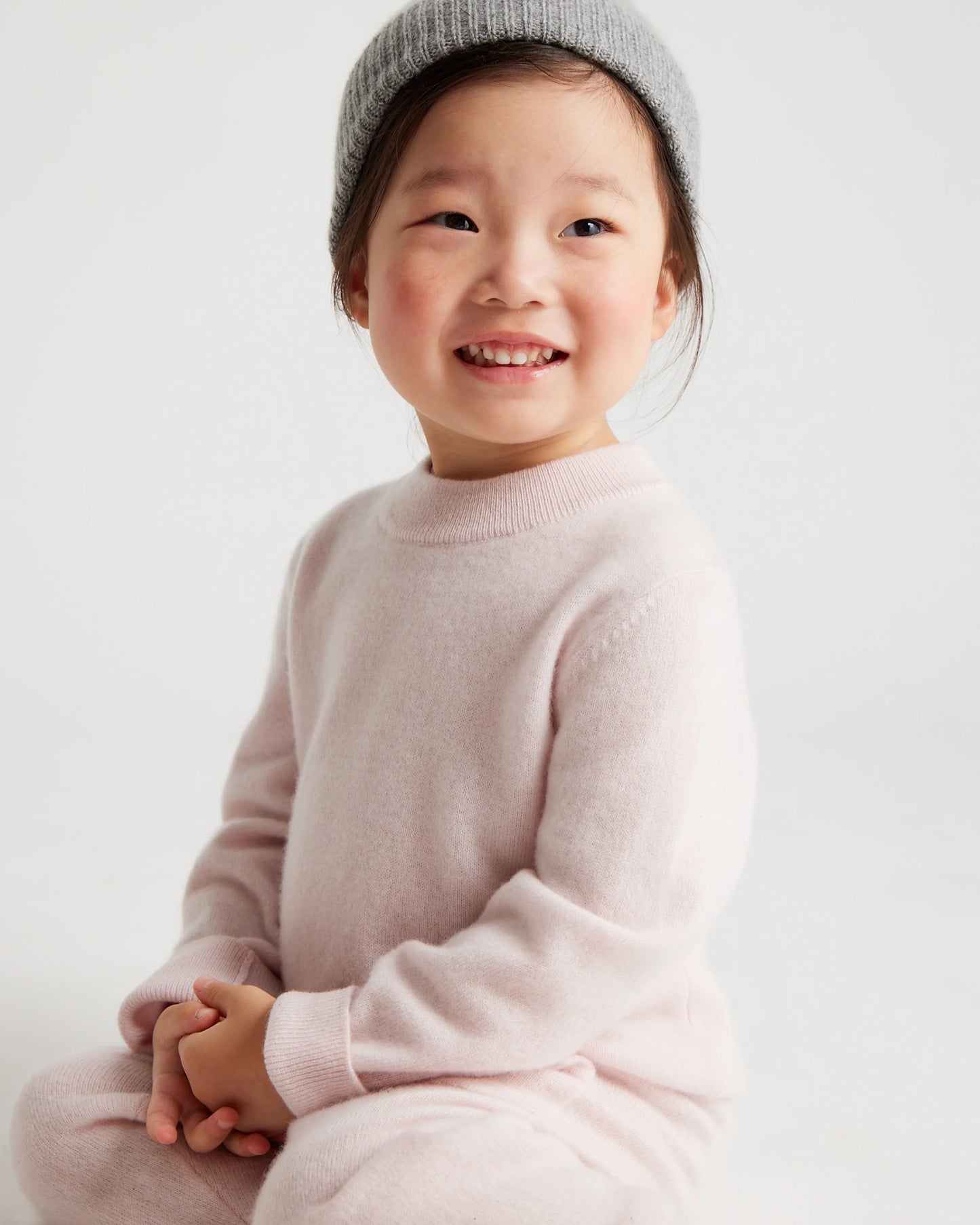 Washable Cashmere Crewneck Sweater - 2T / Forest Floor Green