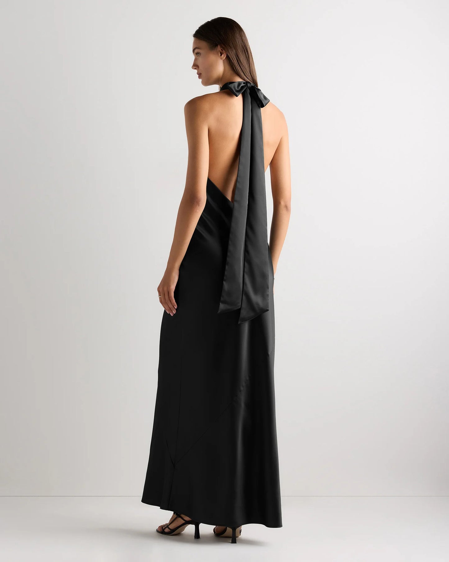 Catalina Stretch Satin Dress - 0 / Garden Sage Green