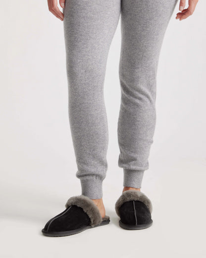 Australian Shearling Scuff Slipper - 6 / Black