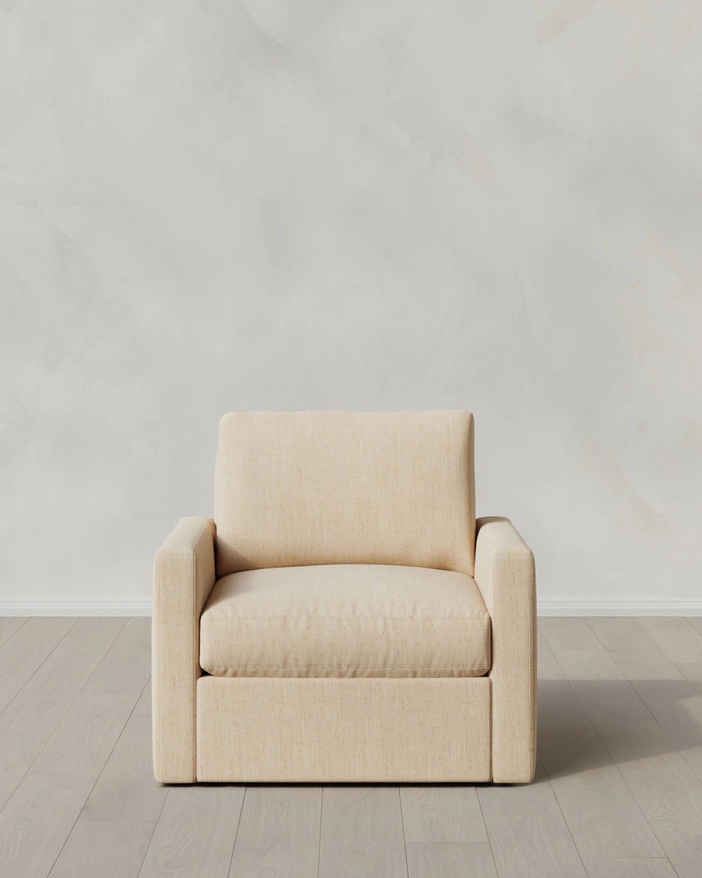 Brennan Swivel Chair in Performance Chenille Linen Blend - 32" / Slate