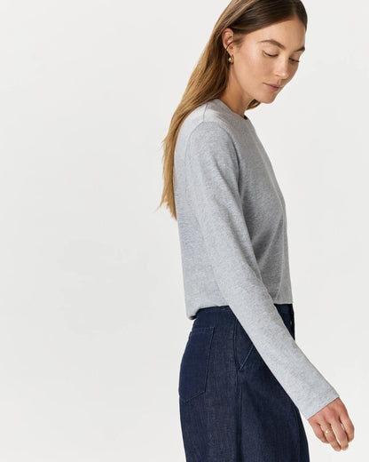 Cotton Modal Relaxed Long Sleeve Tee - XS / Black