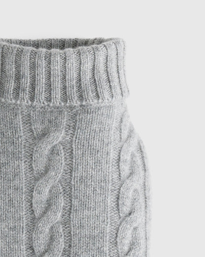 Mongolian Cashmere Cable Knit Dog Sweater - XS / True Navy