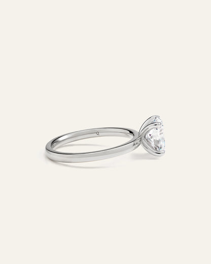 Lab Grown Diamond Oval Comfort Fit Engagement Ring - 1.50ct - 4 / Yellow Gold