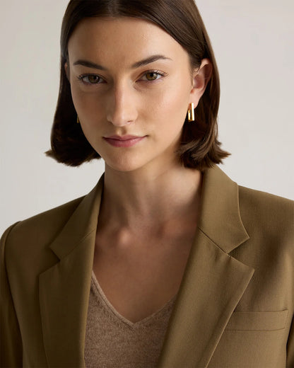 Italian Wool Long Blazer - XS / Sahara Camel