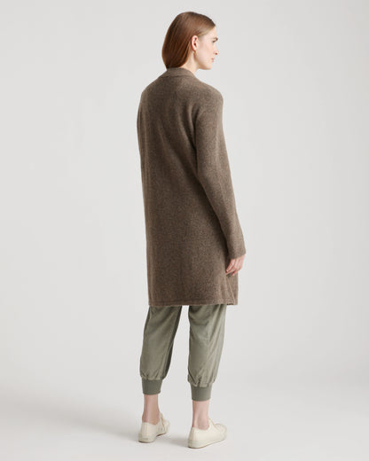 Superfine Merino Wool Sweater Coat - XS / Heather Grey