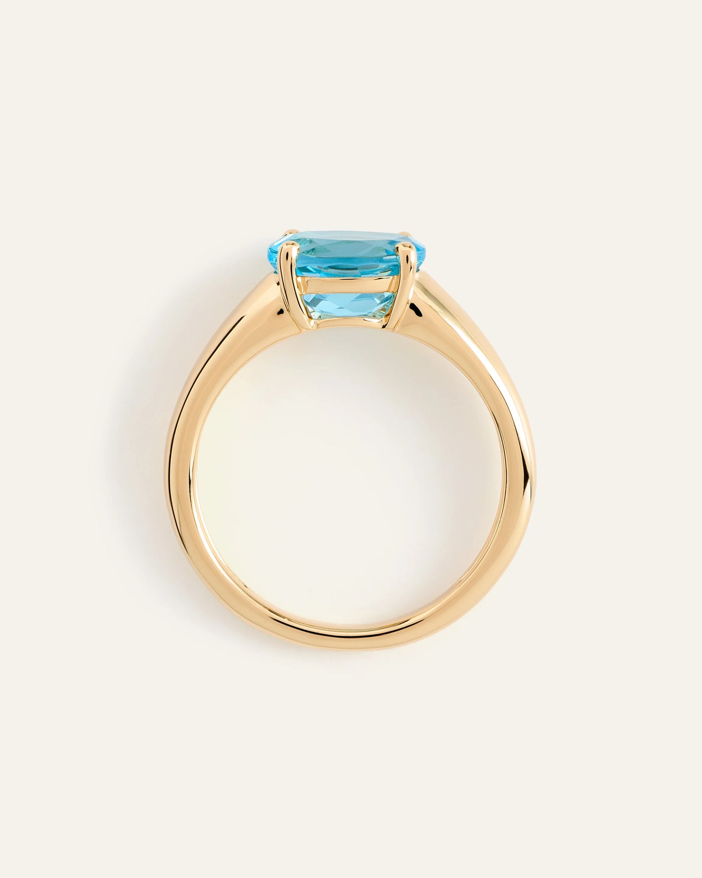 14K Gold Gemstone Vintage Inspired Ring - 4 / Yellow Gold