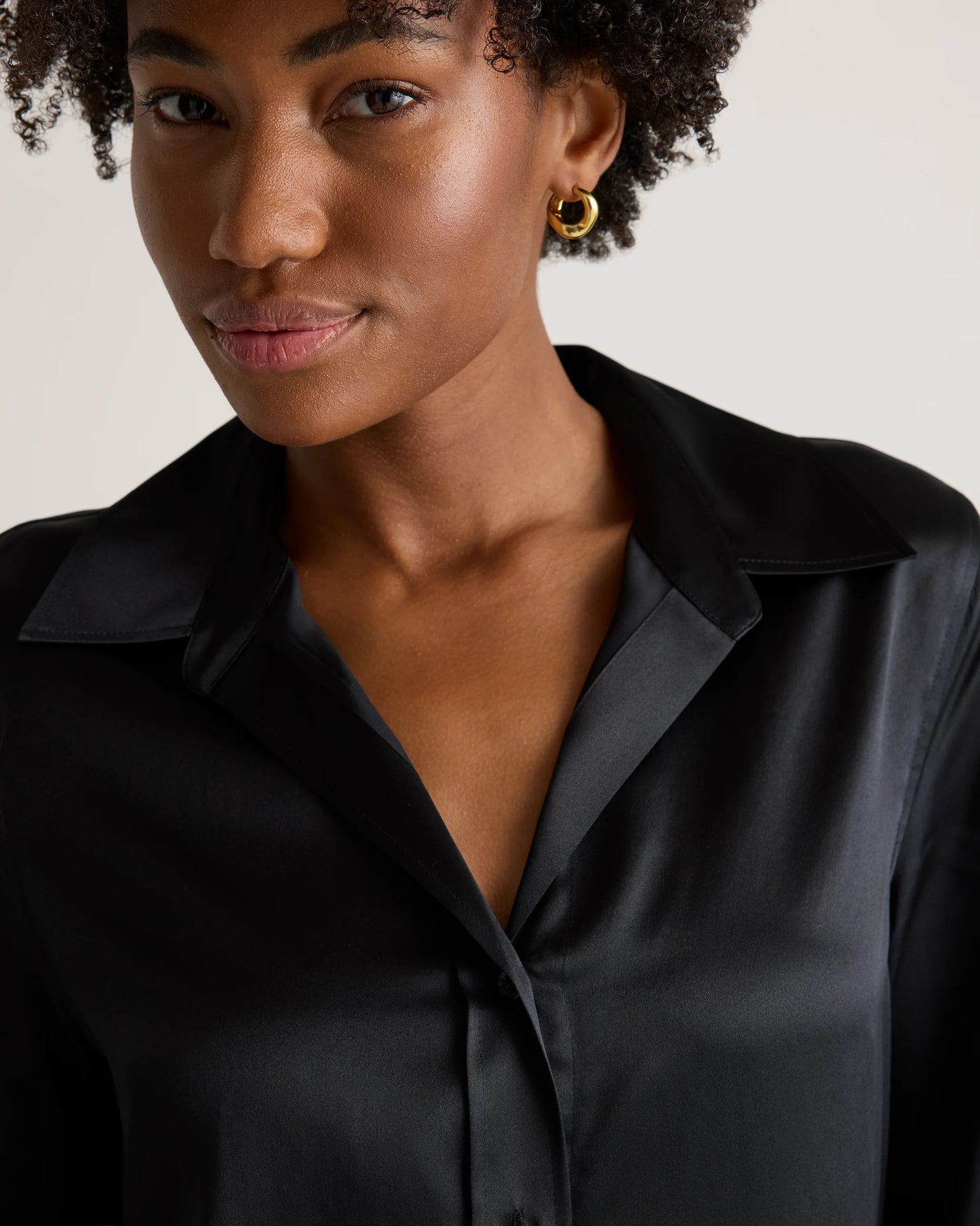 100% Washable Silk Three-Quarter Sleeve Shirt - XS / Vintage Pink