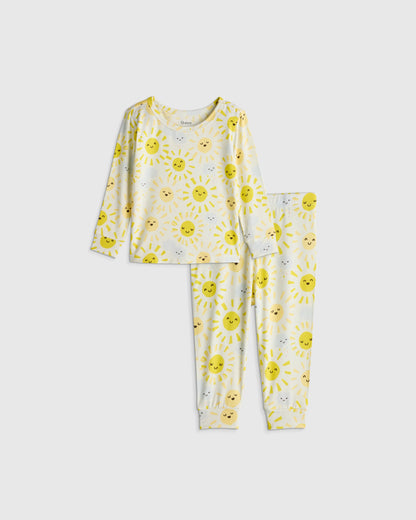 Bamboo Long Sleeve and Pant Pajama Set - 12-18M / Wildflower Dreams