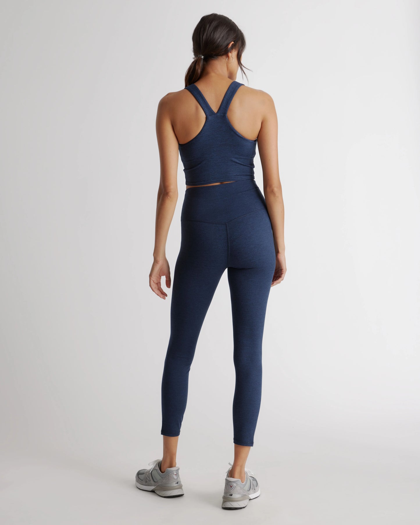 Ultra-Soft V-Neck Cropped Tank - XS / Heather Navy