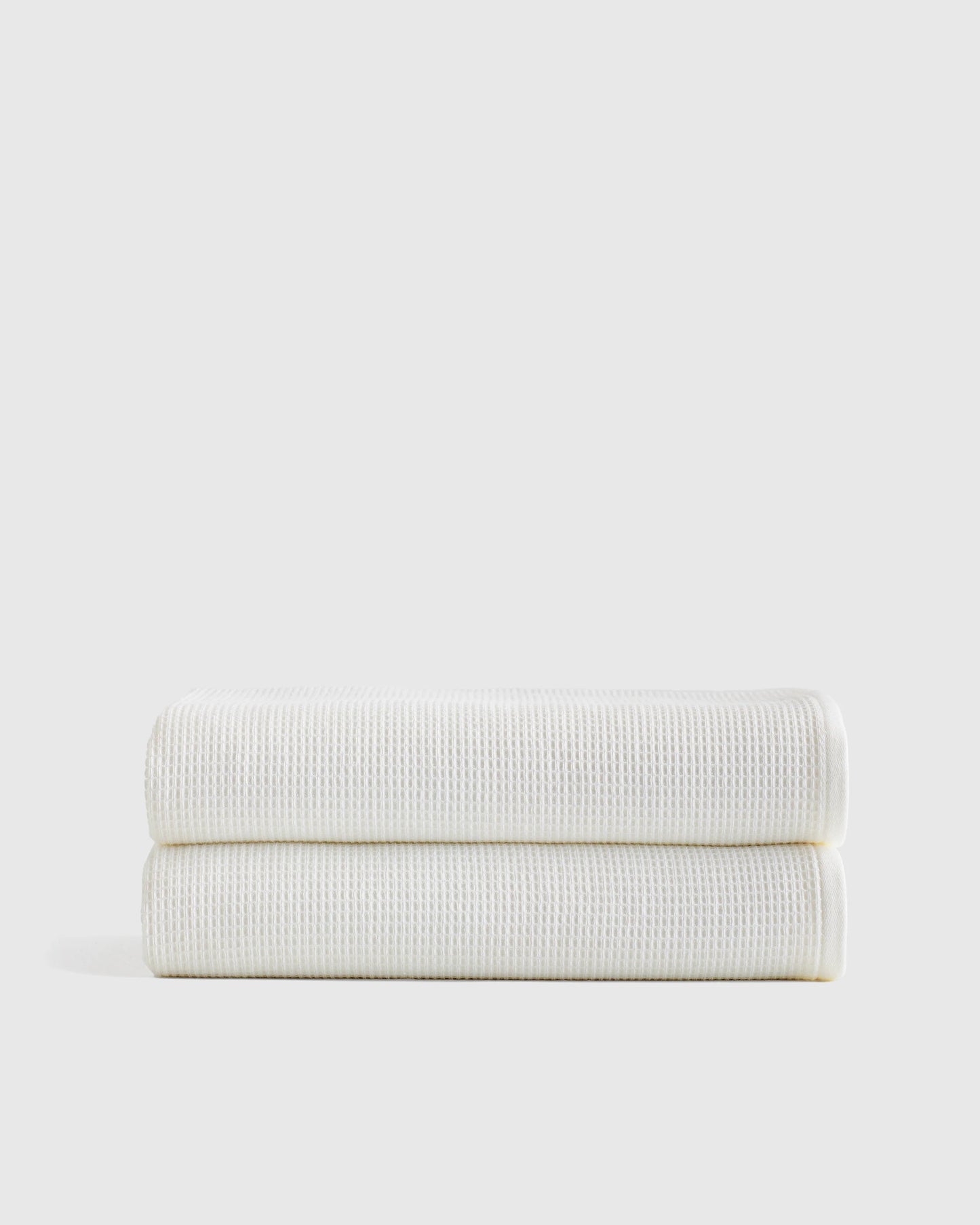 Turkish Waffle Terry Bath Sheet (Set of 2) - One Size / Ivory